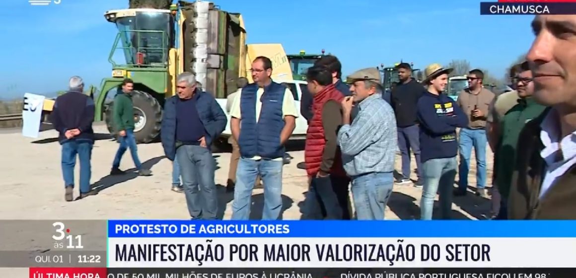 Agricultores em protesto. Concelho representado